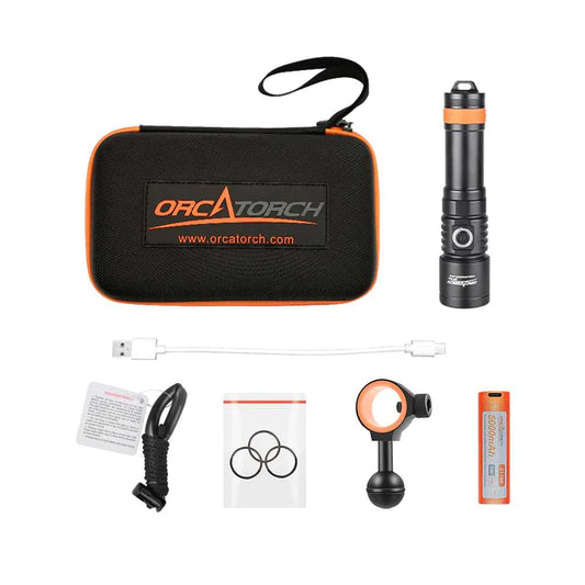 OrcaTorch D710V Underwater Video Dive Light