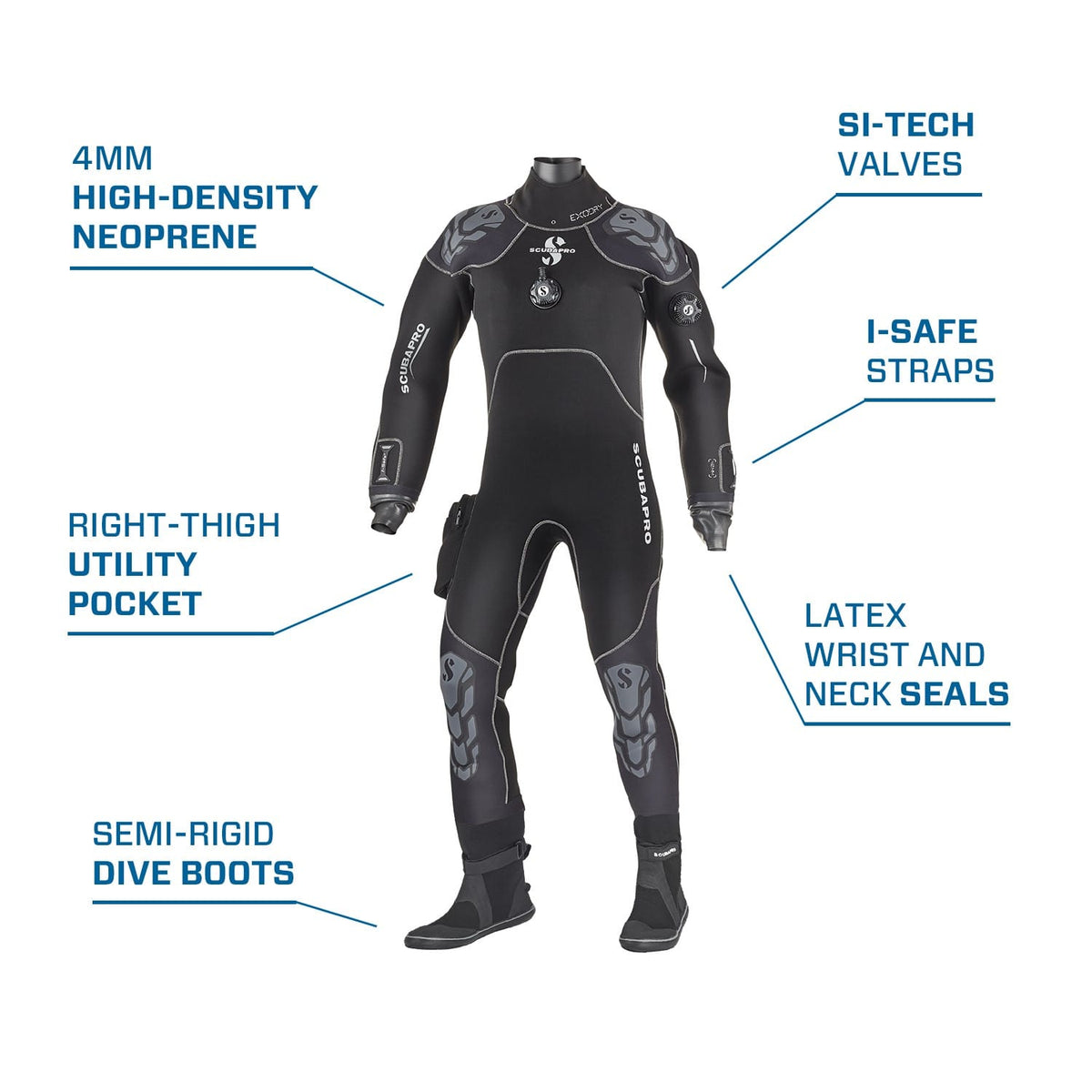 SCUBAPRO - Men's 4MM Exodry Drysuit