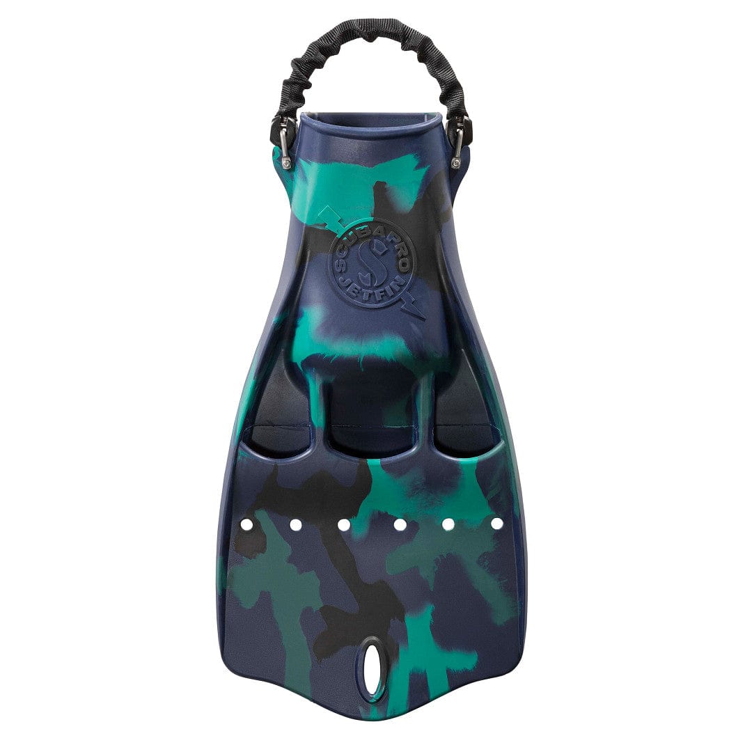 Dark blue camo jet fin for diving