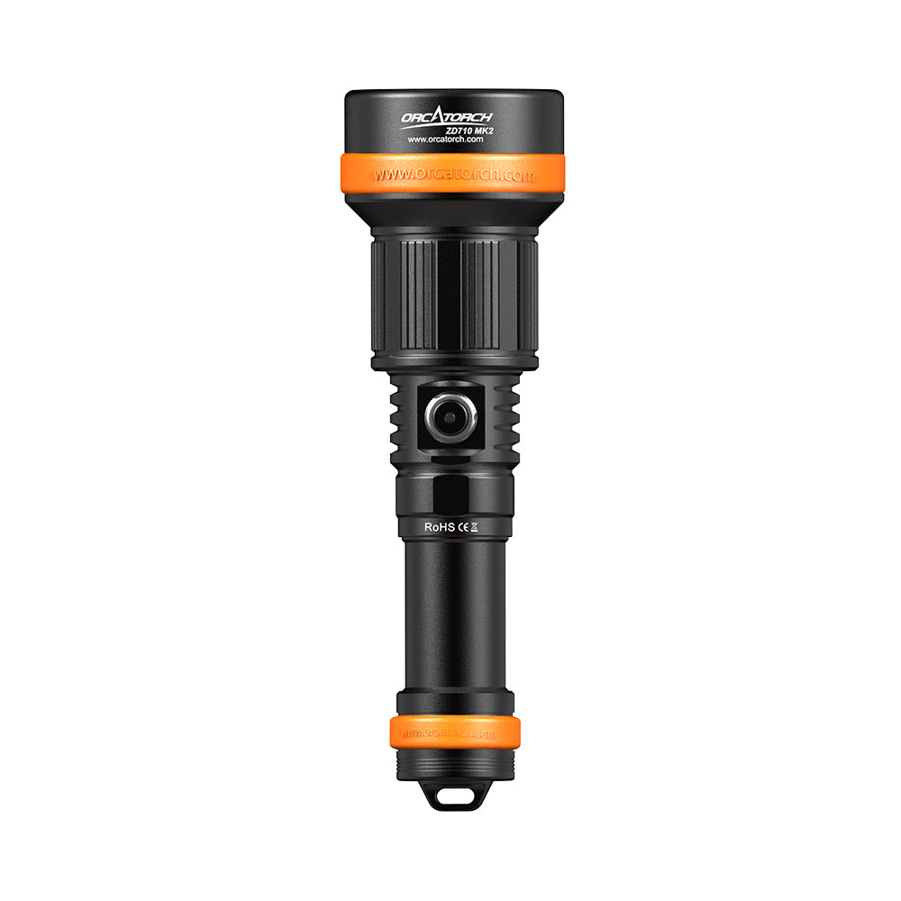 OrcaTorch ZD710 MK2 Zoomable Dive Light Beam Angle 4°-72° Adjustable