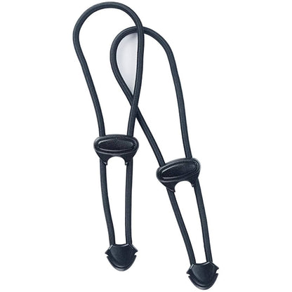 Black elastic cord fasteners