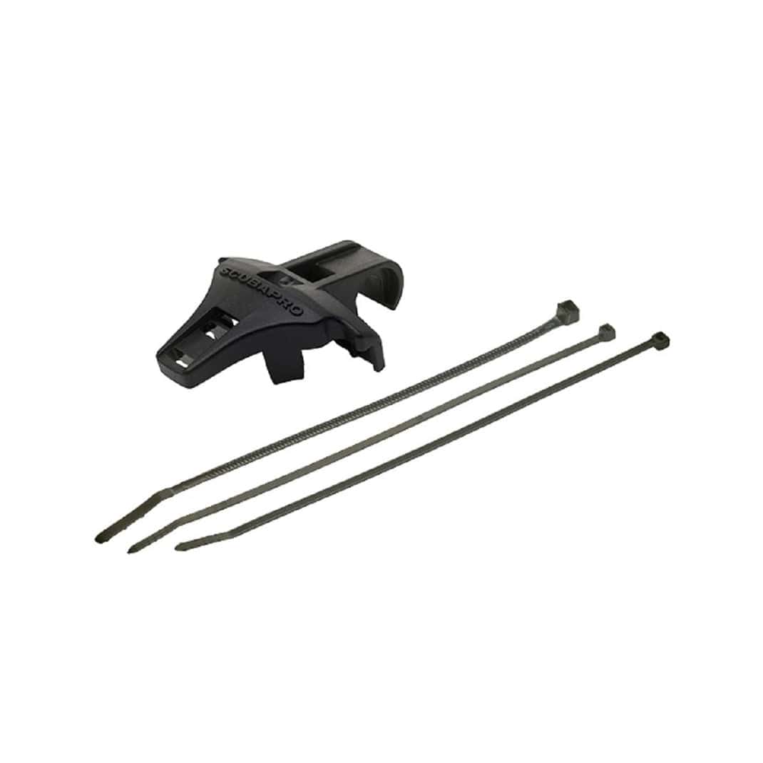 Bike computer mount with zip ties