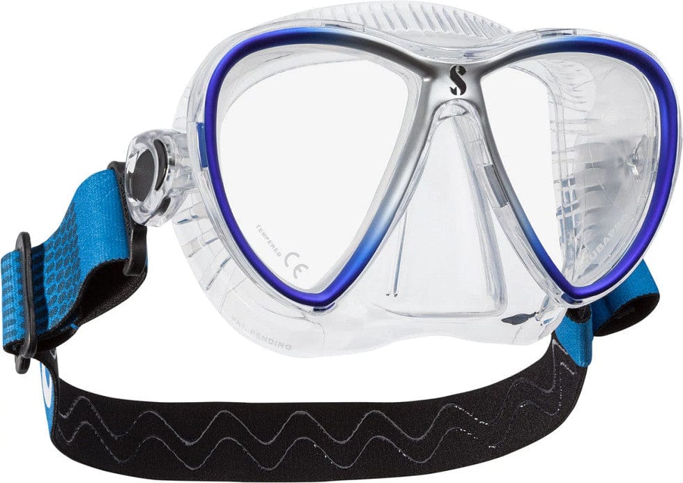Scubapro diving mask with blue accents