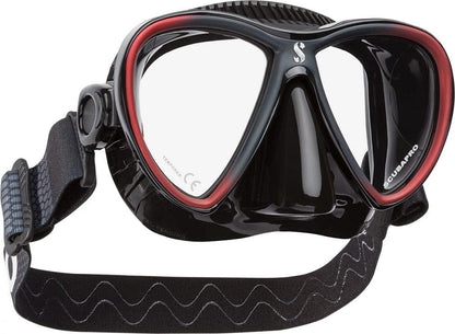 Scubapro diving mask with red accents