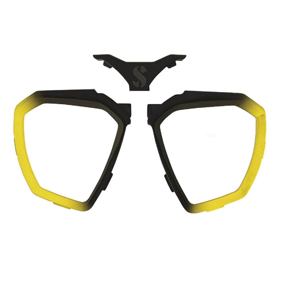 Scubapro mask frame parts in yellow and black