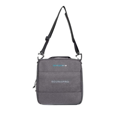 Gray Scubapro shoulder bag with black strap.
