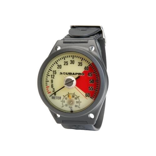 Scubapro dive gauge 608924-006-0013601_l showing depth and temperature