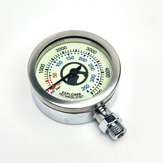 Explorer Technology 2" PSI/BAR Brass with Glass Face SPG