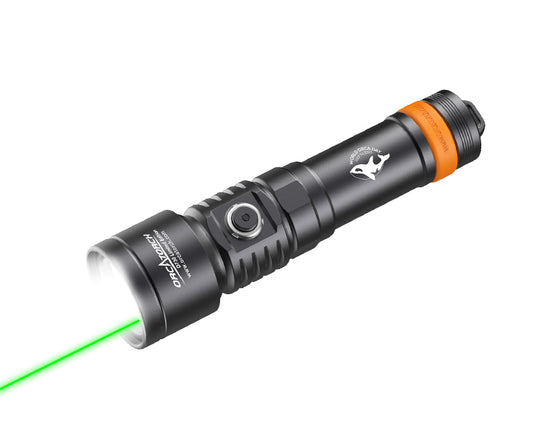 【Limited Edition】 OrcaTorch D730 2-in-1 Green Laser Dive Light Max 2500 Lumen, 8° Beam Angle