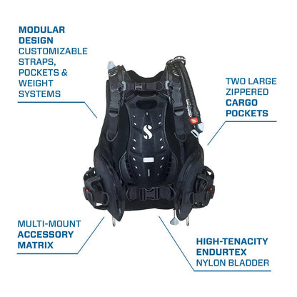 Hydros X-MEN BCD with modular design, pockets, and cargo pockets.