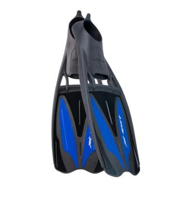 Jet Sport full-foot dive fins, blue & black
