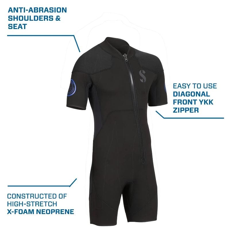 SCUBAPRO - Men's ONEFLEX Front Zip 2.5MM Steamer Shorty