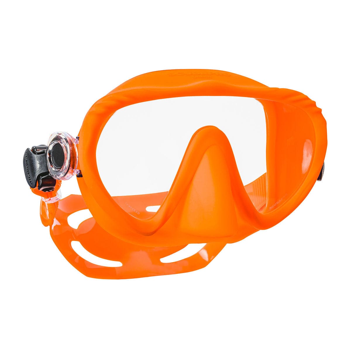 Orange scuba diving mask