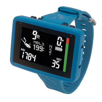 SCPL2AIC dive computer showing depth and pressure