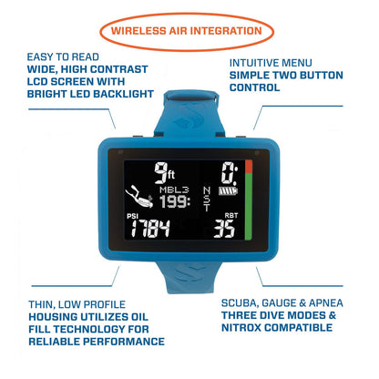 Wireless air integration dive computer