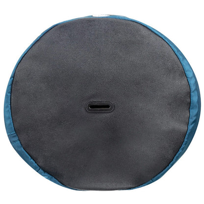Round, dark-bottomed object