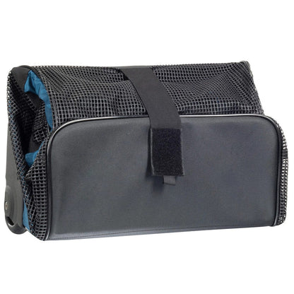 SCPSMNR1_3 black mesh and leather bag