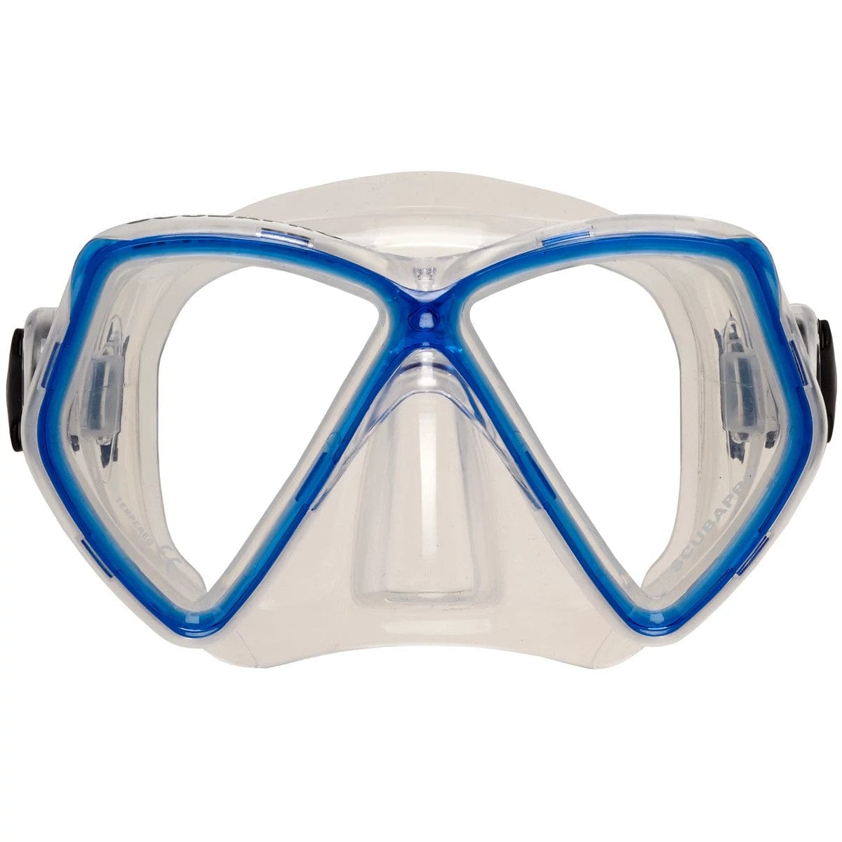 Mini Vu diving mask with blue accents