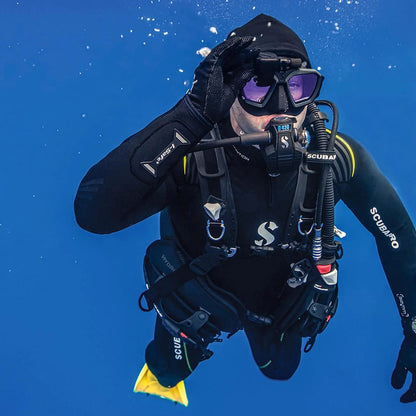 Scuba diver underwater with HydrosX gear