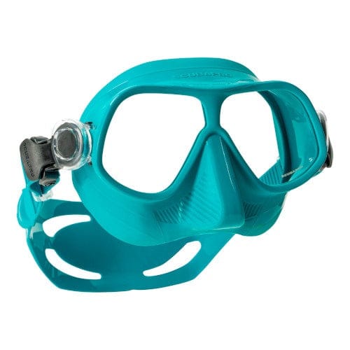 Turquoise steel dive mask