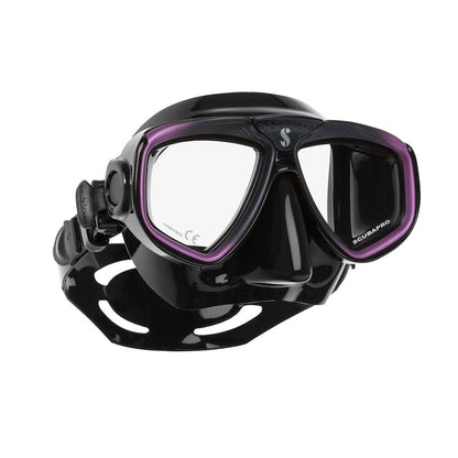 Scubapro dive mask SP_24157009, black with purple accents, zoom view