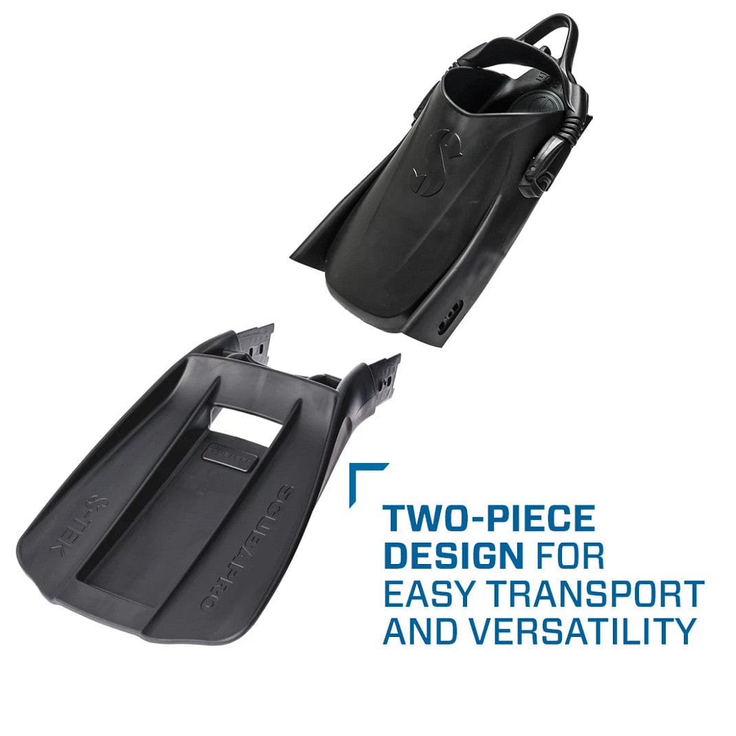 STekFins two-piece fins for easy transport and versatility