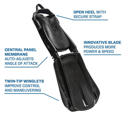Seawing Supernova dive fins with innovative blade and twin-tip winglets