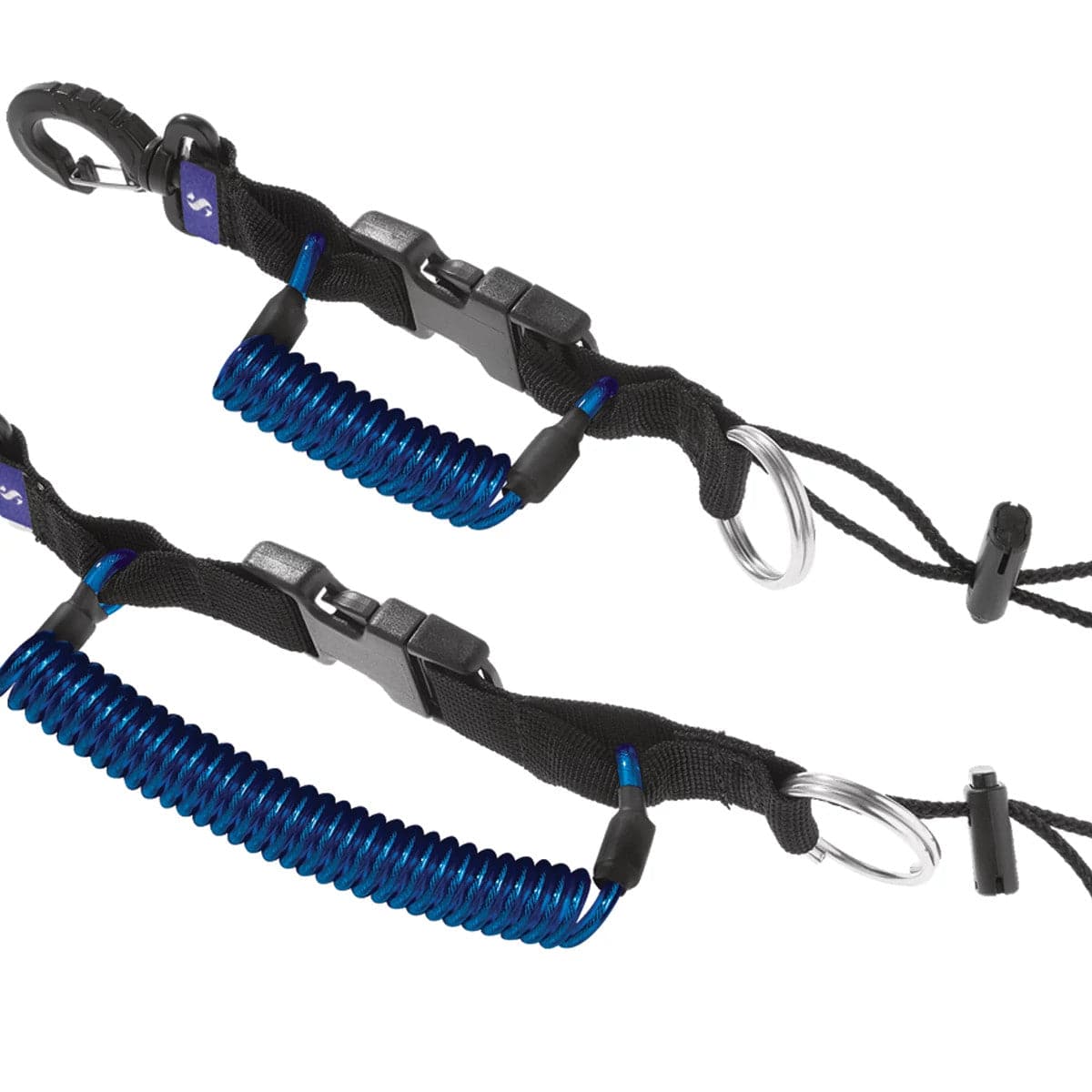 Snapper Clip with Blue Coil Leash