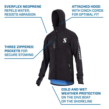 Neoprene Jacket with Hood & Pockets