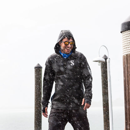 Man in Boat Coat in Snow