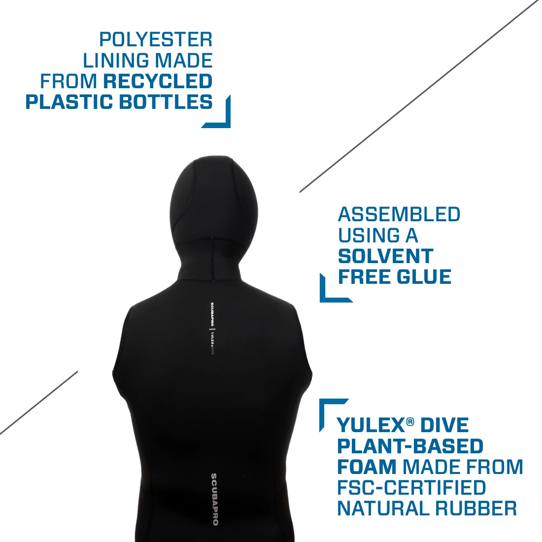 Scubapro Yulex 2mm Vest made with recycled materials