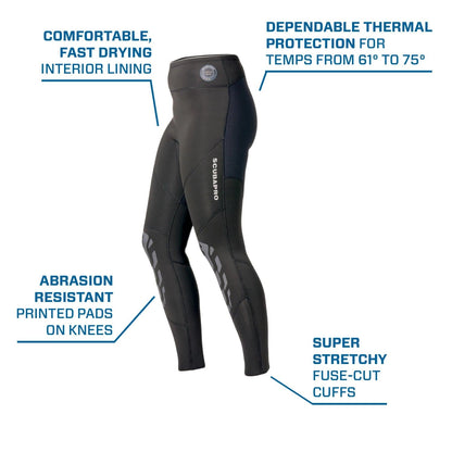Scubapro Yulex 3mm Wetsuit Pants - Thermal Protection