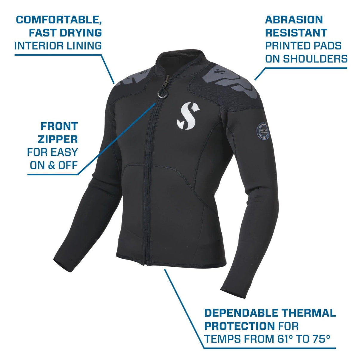Scubapro Yulex 3mm Top - abrasion resistant, thermal protection