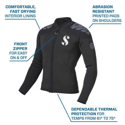 Scubapro Yulex 3mm Top - abrasion resistant, thermal protection