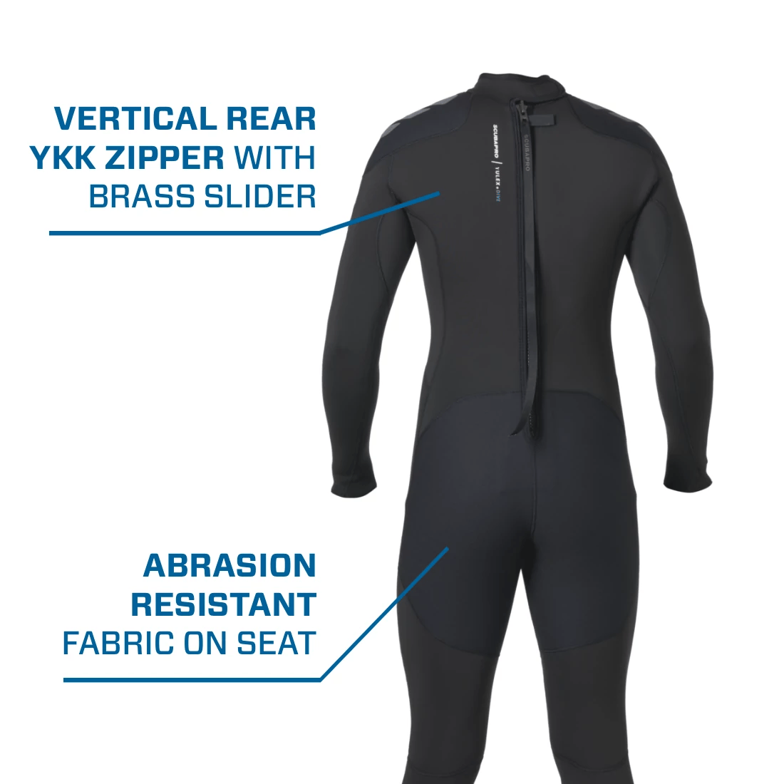 Yulex Steamer Wetsuit with YKK Zipper and Abrasion Resistant Seat