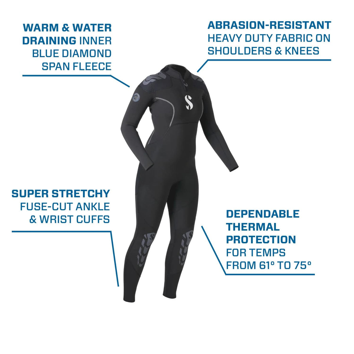 Yulex 3/2mm Steamer Wetsuit with Thermal Protection