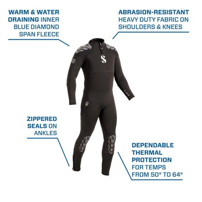 Scubapro Yulex 5/4mm Steamer Wetsuit - Warm, Water-Draining, Thermal Protection
