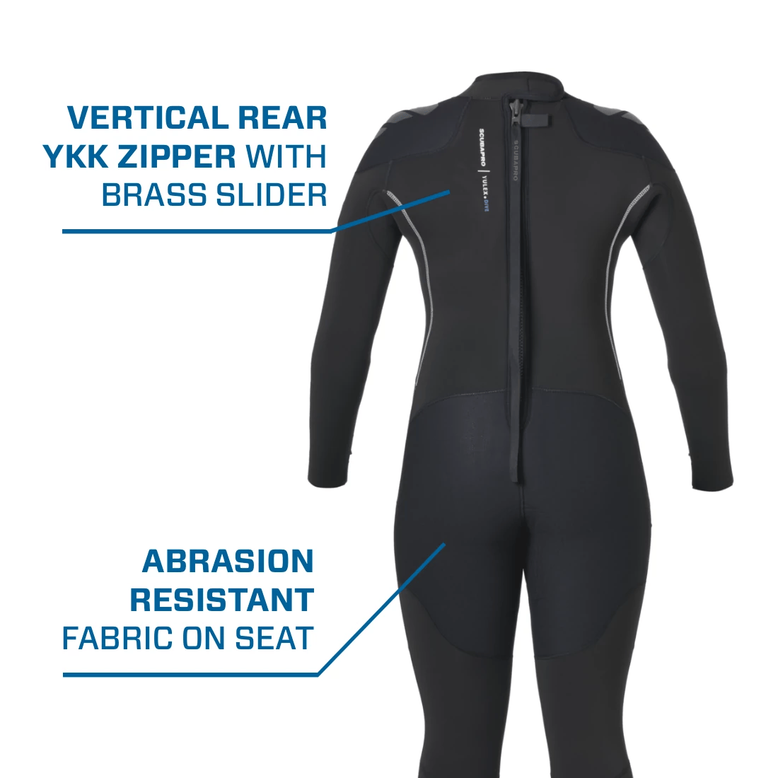 Yulex 5/4mm Steamer Wetsuit with YKK Zipper and Abrasion Resistant Seat