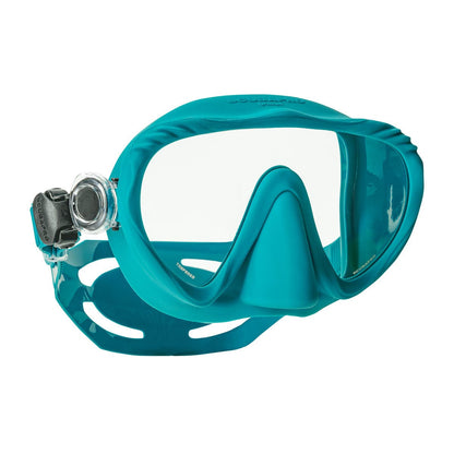 Turquoise diving mask