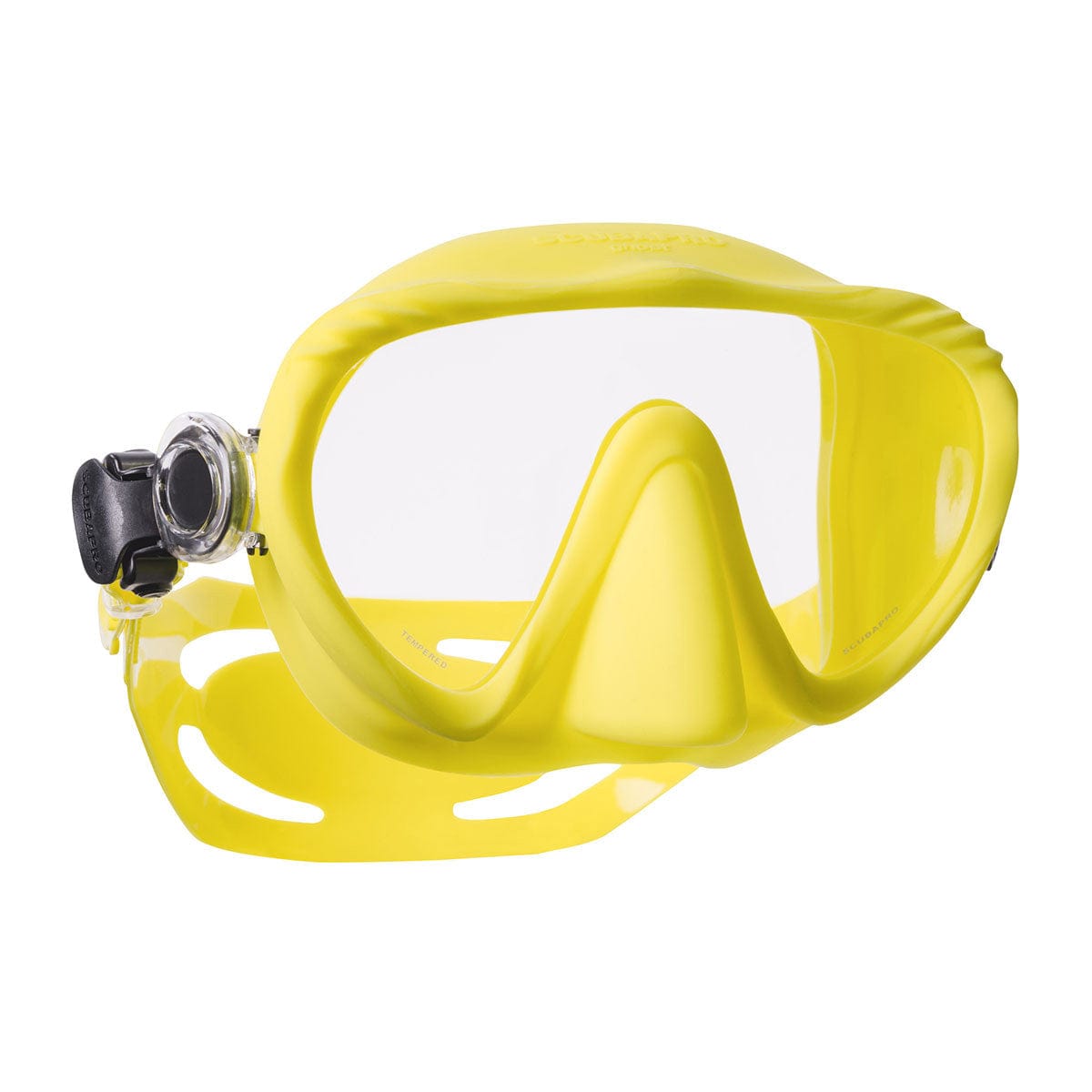 Yellow scuba mask
